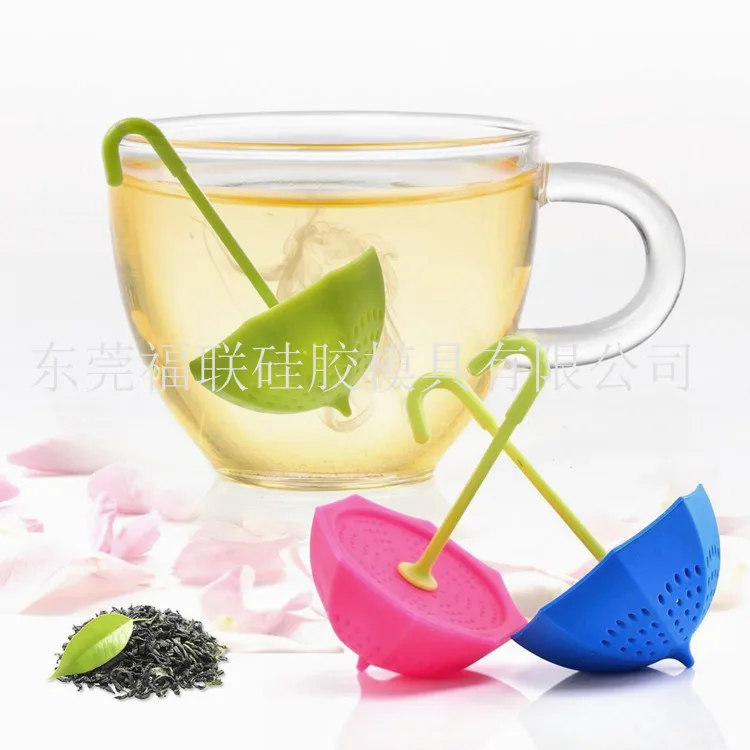 

Currently Available for Life Commodity Umbrella Tea Strainer Creative Small Umbrella Silicone Tea Maker Network Hot