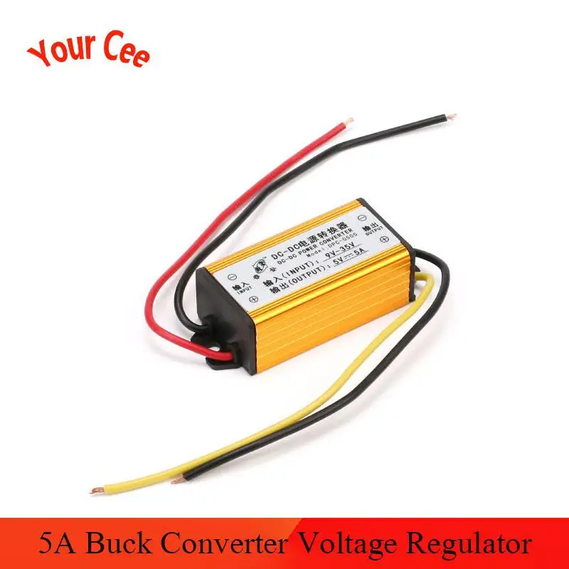 DC-DC 12V 24V to 5V 5A понижающий преобразователь регулятор напряжения модуль питания для