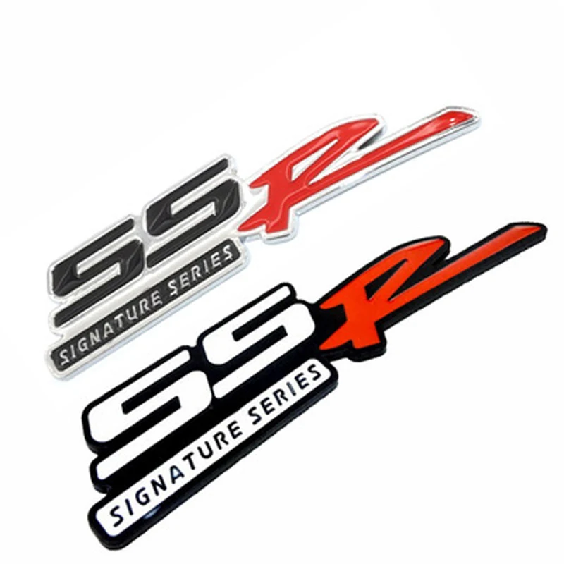 

11CM*2.5CM Zinc Alloy SS-R Letter Sticker Car Tail Box Body Hood Decorative Sticker Suitable for Chevrolet Car Series