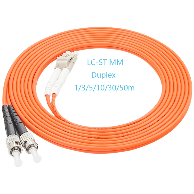5 шт./лот LC/UPC-ST/UPC Волоконно-оптический патч-корд 1 м 2 м 3M 5 м дуплексный многомодовый кабель FC-FC оптического волокна Перемычка ММ DX
