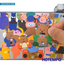 

50pcs Cute Animal Cartoon Graffiti Kawaii Funny Bear Sticker for Kids Toys Scrapbooking Notebooks Phone Laptop Pad Case Stickers