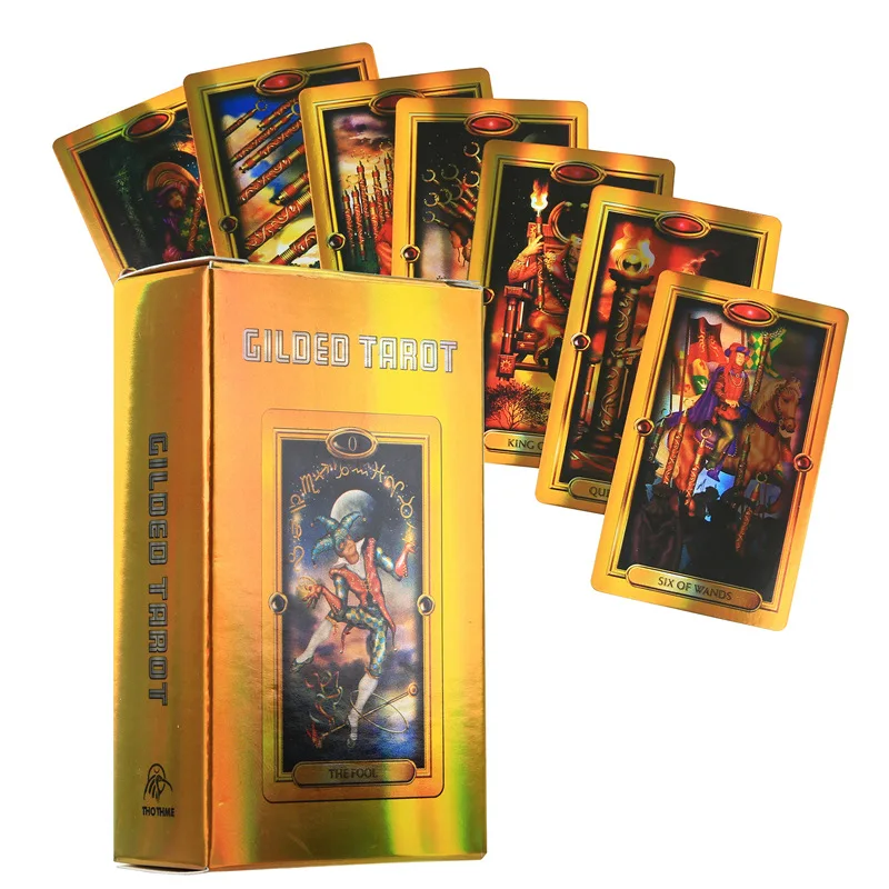Tarot of Gilded Easy Holographic Board Games Divination for Adults and Children Table Game Playing Card Decks | Игрушки и хобби