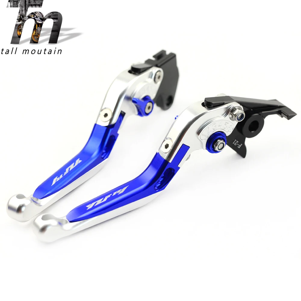 Тормозной рычаг сцепления для YAMAHA YZFR1 YZF-R1 2004-2008 05 06 07 Мотоцикл Регулируемый складной выдвижной логотип YZF R1
