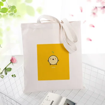 

yellow series Canvas Tote Bag Shopping Bag Handbag Custom Print Logo Text DIY Daily Use Eco Ecologicas Reusable Recycle