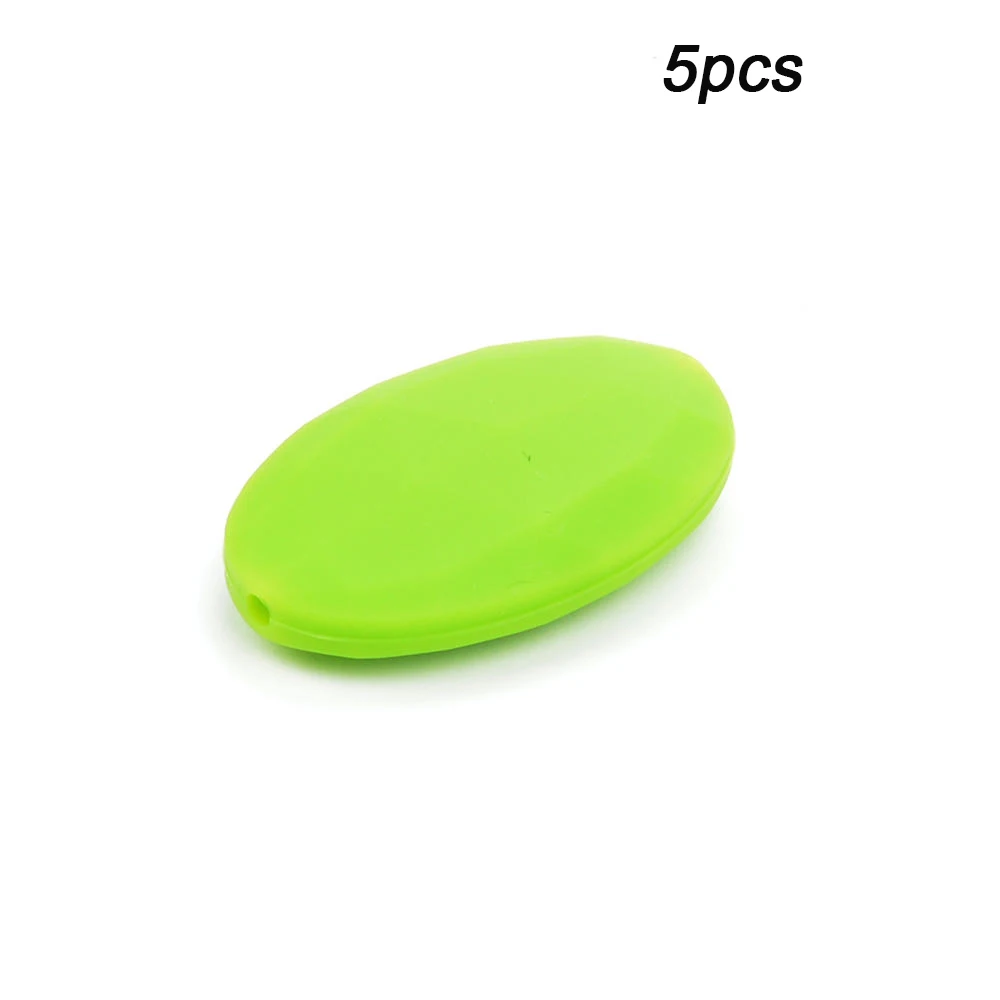 chartreuse LOFCA 5 шт. силиконовые бусины BPA бесплатно плоские овальные формы детские трофеи бусины Прорезыватели игрушки аксессуары для детей жевательные свободные бусины - Цвет: chartreuse