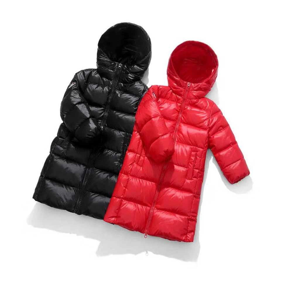 Children Winter Duck Down Coat For Babys Girls Boys New Brand Fashion Black Red Hooded Unisex Children Down Warm Jackets