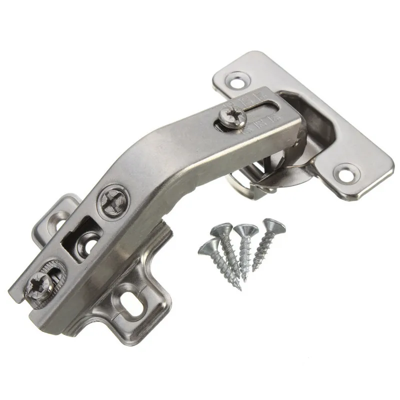 135 Degree Concealed Hinges Corner Folded Cabinet Cupboard Furniture Hinges Bridge Shaped Door Hinge with Screws Hardware Tool