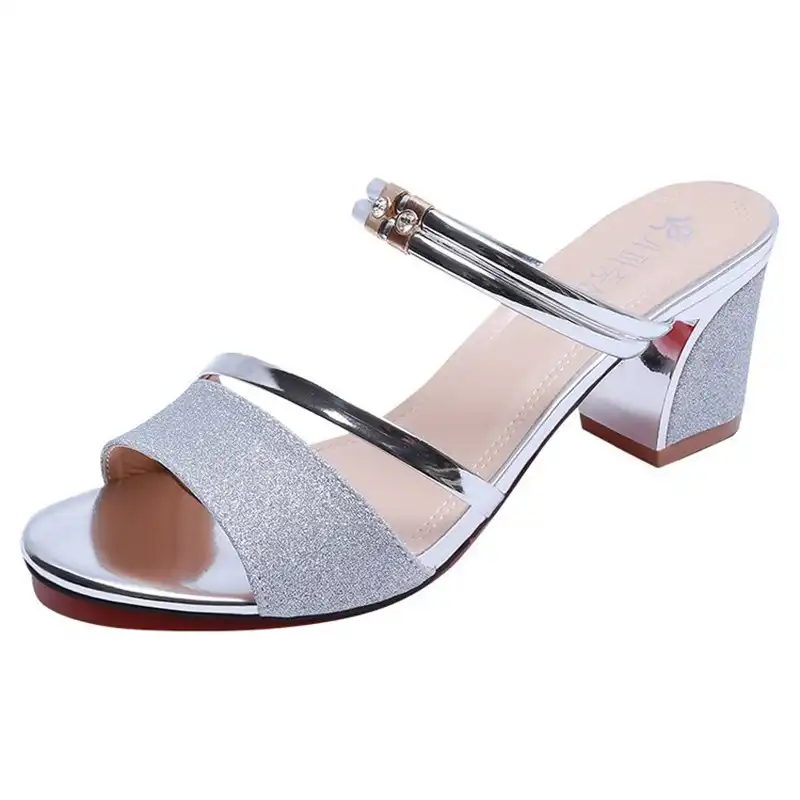 simple silver sandals