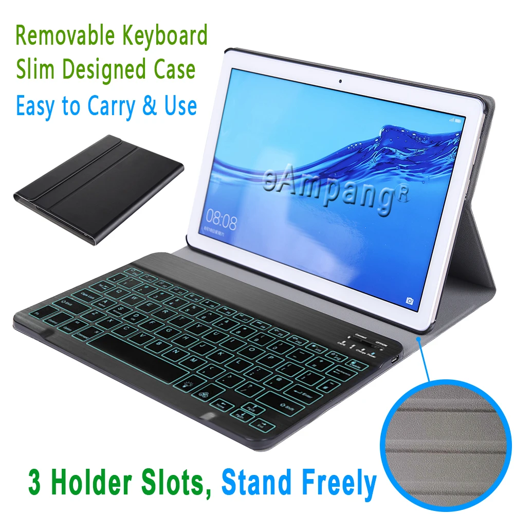 Bluetooth клавиатура с подсветкой чехол для Huawei Mediapad T5 10 1 AGS2 L09 W09 L03 крышка|Чехлы