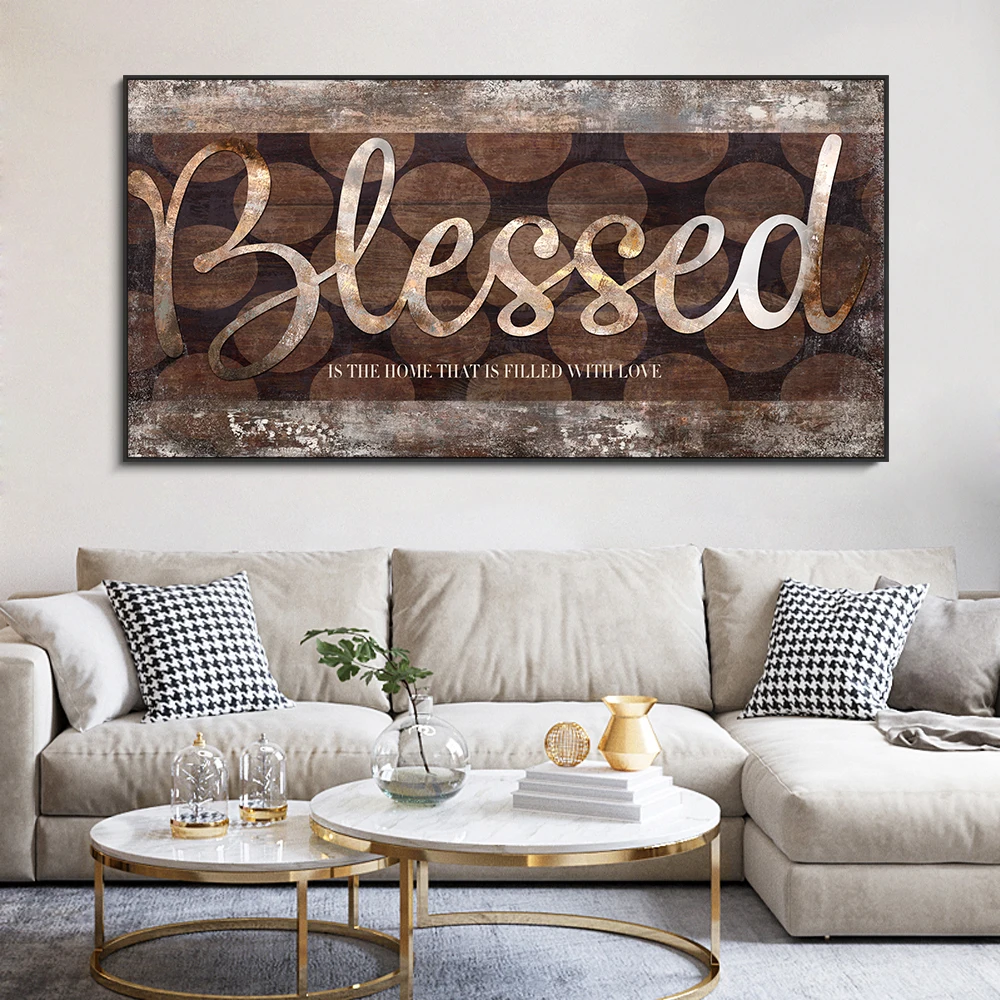 

BBlessed,Family,Vintage Wall Posters Pictures Home Decor Aesthetic Canvas Interior Paintings Abstract Wall Art Free Shipping