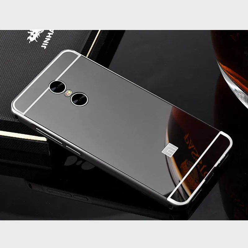 Роскошный зеркальный чехол для Xiaomi Redmi Note 4x Coque 4X металлический корпус твердый