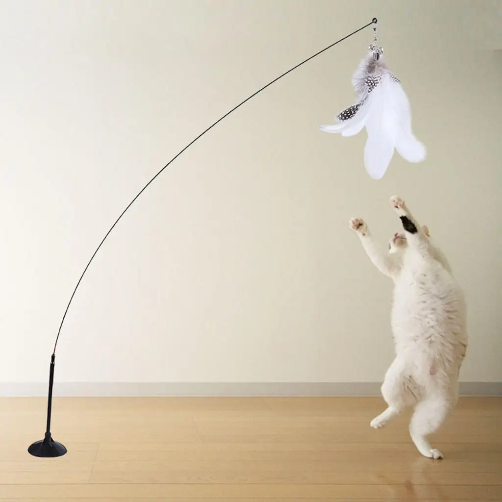 

Simulation Bird interactive Cat Toy Funny Feather Cat Stick with Bell Cat Playing Teaser Wand Toy for Kitten Cat Supplies