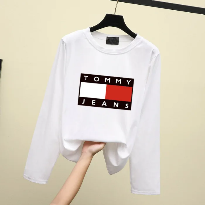 

5323 Photo Shoot 180G Double Grinding Qmilch Autumn Long-sleeved T-shirt Women's Korean-style Versatile WOMEN'S Top Students Bus