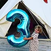 Ballon Digital à hélium 32 pouces, couleur or argent Rose or bleu, grand nombre, décoration de fête d'anniversaire et de mariage ► Photo 1/6