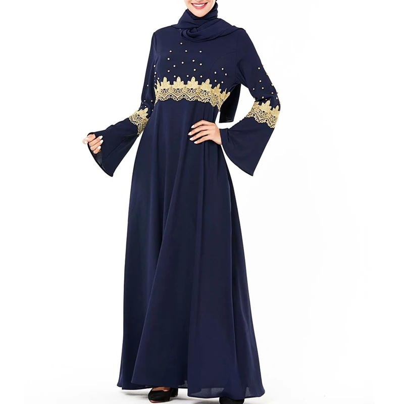 MISSJOY мусульманские абаи, женские платья с расклешенными рукавами, длина до лодыжки, Формальное вечернее платье, турецкое исламское платье, элегантное кимоно платье