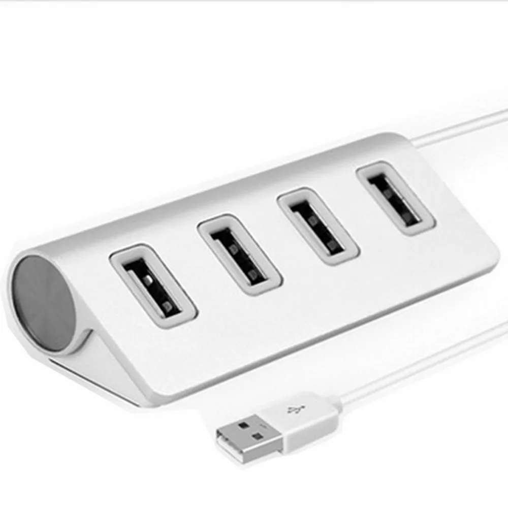 Usb-хаб высокоскоростной мини 4 порта USB2.0 концентратор для настольного ноутбука алюминиевый сплав