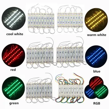 

10PCS/Lot 30LED LED Module Strip String Light Multi-Colors Outdoor DC12V 5050 SMD Waterproof Light Strip IP68
