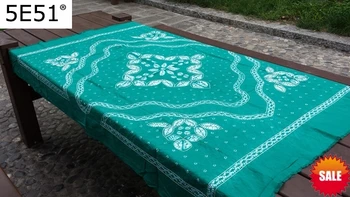 

Japanese Bandhani Tie dye Unique Original Design Decorative Arts / Handmade Flower Table Cloth / Many Uses / home decor