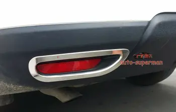 

S/Steel rear Fog Light lamp cover trim Chrome For Nissan Rogue 2014 2015 2016