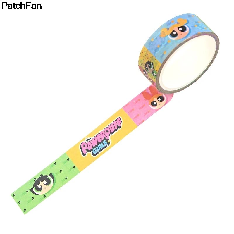 20 шт./лот Patchfan The Powerpuff для девочек DIY Скрапбукинг липкий клей Васи бумага маскирующая лента печатные узоры наклейка A2675