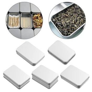 

5 Sizes Portable Metal Lip Small Storage Box Case Organizer For Money Coin Candy Keys Reusable Tin Empty Box Sealed Container