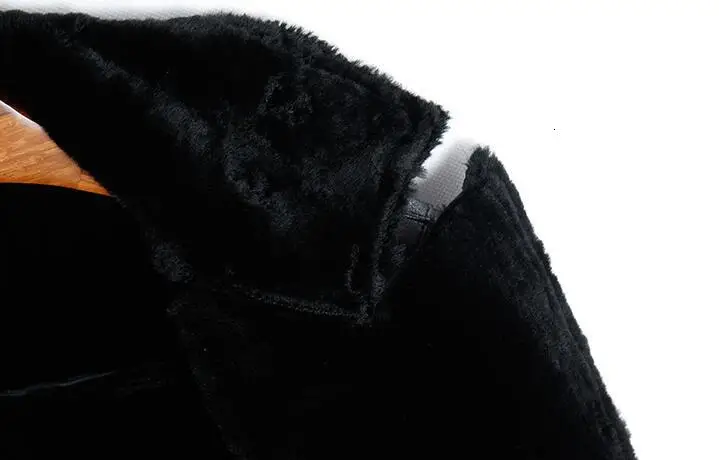 Мужские модельные туфли из натуральной кожи с бомбардировщик куртка пилота из бараньей кожи, зимние толстые теплые кашемировые меховой воротник черный Роскошные пальто из искусственного меха размера плюс 5XL