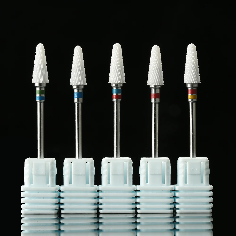 Ceramic Diamond Milling Cutter Nail Drill Rotary Bits For Manicure Burr Cuticle Clean Electric Cutter Drill Bit Accessories nail drill bit nail drill bits diamond burs cuticle remover bit nail art tools nail manicure tools nail manicure accessories