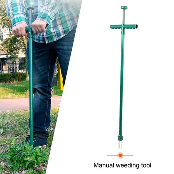 

Garden tool Stand Up Weeder Manual Weed Puller with 3 Claws Stainless Steel Foot Pedal 980*215MM