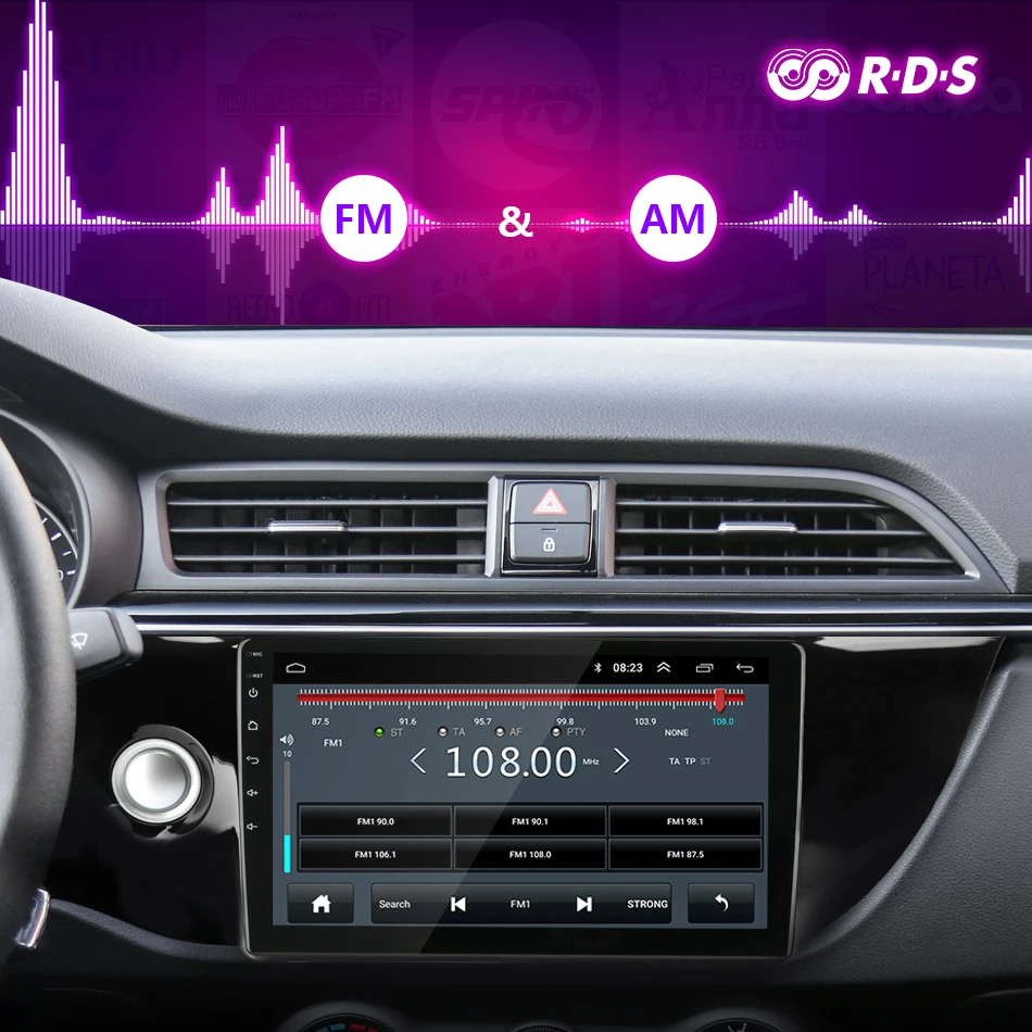 10," Android Автомагнитола для KIA RIO 4- gps навигация Авто аудио стерео плеер FM/AM RDS головное устройство с рамкой 2 Din