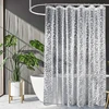 3D Shower Curtain Waterproof Mildew EVA Bath Curtains Modern Cobblestone Pattern Translucent Bathroom Curtain With Hooks 1