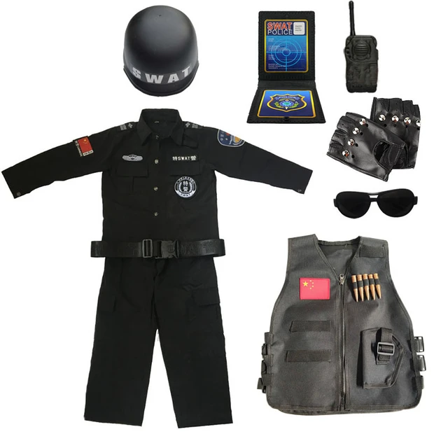 Chaleco militar táctico del ejército para niños, uniforme de armadura de  combate, equipo de Airsoft, Swat, policía, disfraz al aire libre -  AliExpress