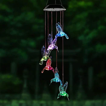 

Solar Powered LED Wind Chime String Light Color Changing Hanging for Home Garden AI88