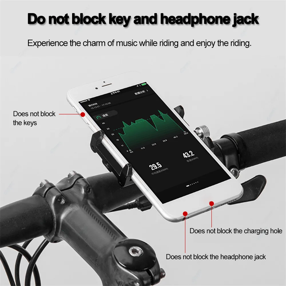 Universal 360° Rotation Bike Phone Holder Aluminium Alloy Motorcycle Phone Stand for ATV YAMAHA Motorbike Support GPS Bracket