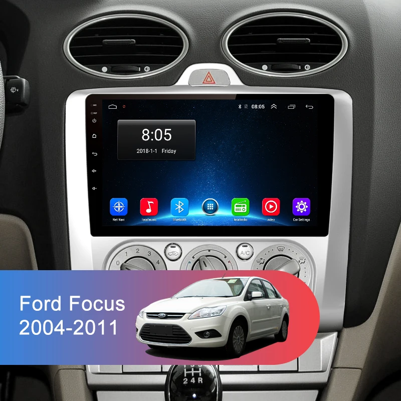 Junsun 2G+ 32G Android 8,1 для ford focus 2 Mk2 2004-2011 Авто 2 din Радио стерео плеер Bluetooth gps навигация нет 2din dvd