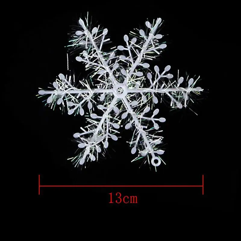 30pcs 11cm Christmas Snowflakes Hanging Ornament Decoration Drop Pendants(White