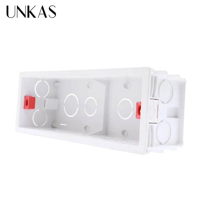 UNKAS белая/красная цветная Монтажная коробка внутренняя кассета 186 мм* 67,5 мм* 50 мм для 197 мм* 72 мм стандартного сенсорного переключателя и USB разъема