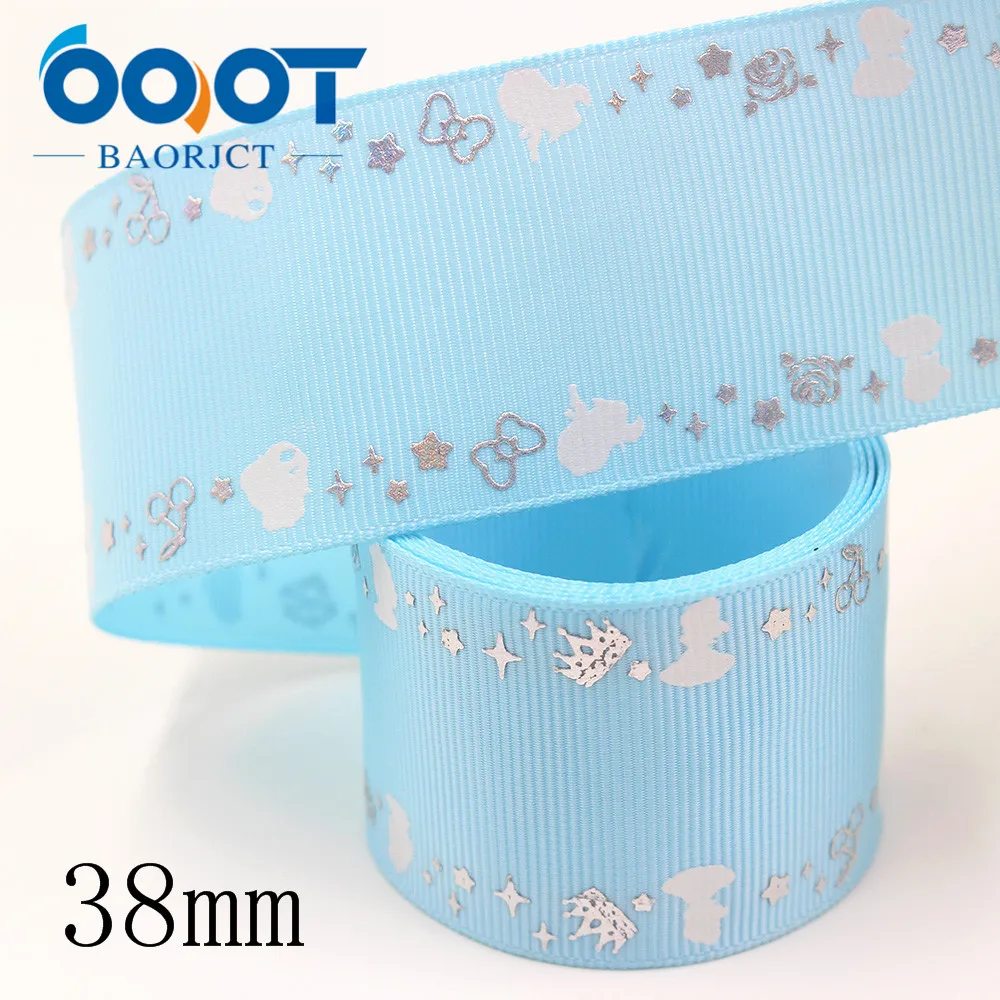 I-191118-2504 OOOT BAORJCT I-191118-2492, 38 мм, 5 ярдов Новые Флуоресцентные красочные печатные корсажные ленты, DIY ручной работы головные уборы подарочная упаковка - Цвет: I-191118-2504