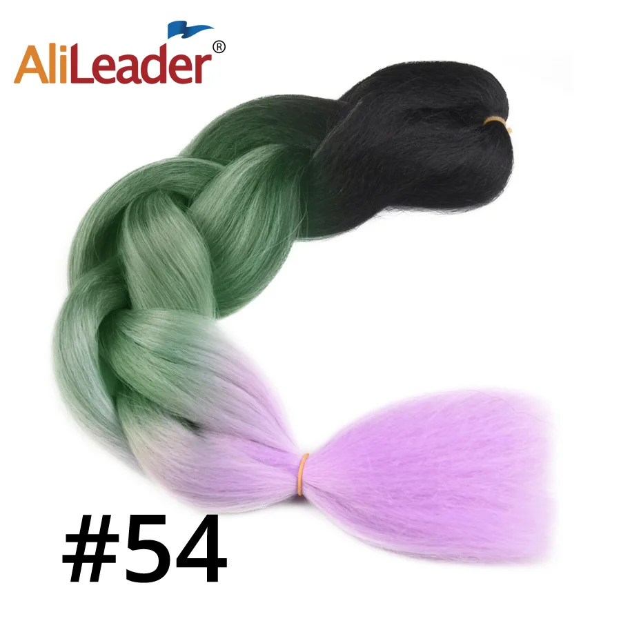 #30 Alileader 24 дюймов Крупногабаритные Вязание косичками волосы синтетические Омбре плетение волос для наращивания крючком косички 103 цветов радужные волосы - Цвет: #30
