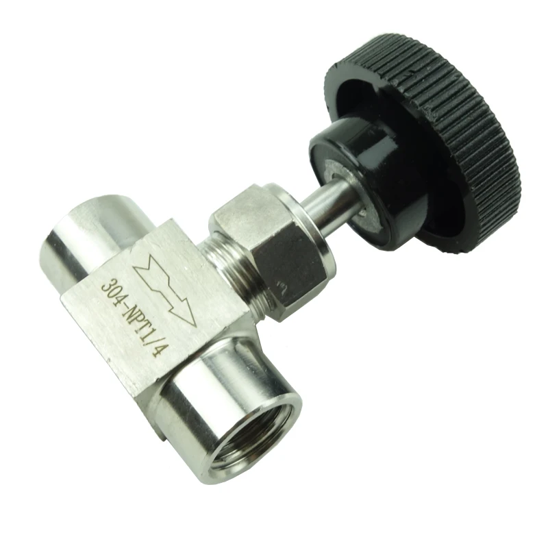 

Female Stainless 304 Instrument Needle Valve 1/4" NPT 1000 PSI Water Gas Oil