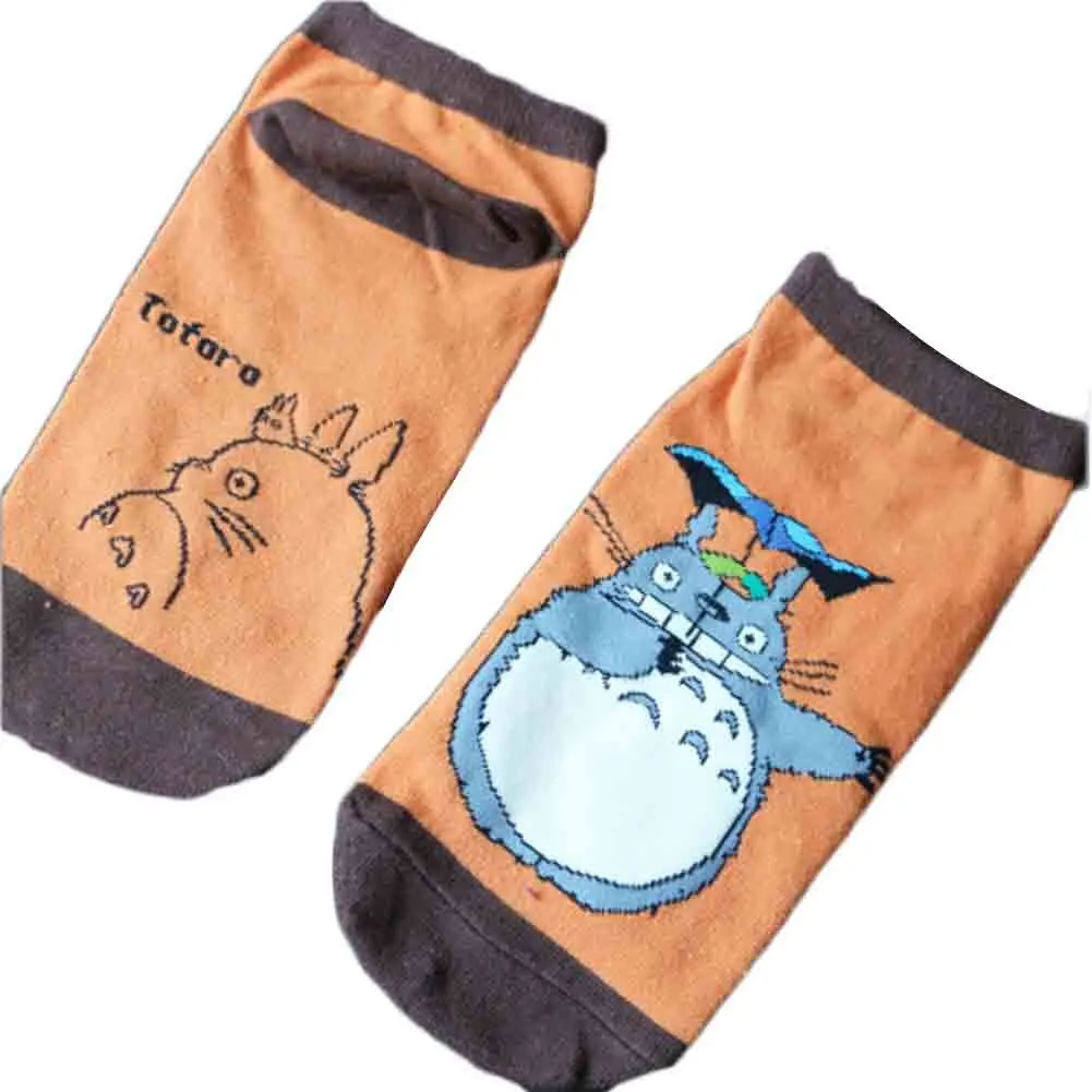 

Giraffita new Totoro Cartoon Cotton Socks Slippers Boat Slippers for Women short tube tube socks skateboard lady free shipping