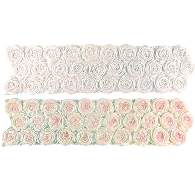 Piped Swirl Border Molds Fondant Cake Decorating Tools Silicone Molds Sugarcrafts Chocolate Baking Tools for Cakes Gumpaste Fimo