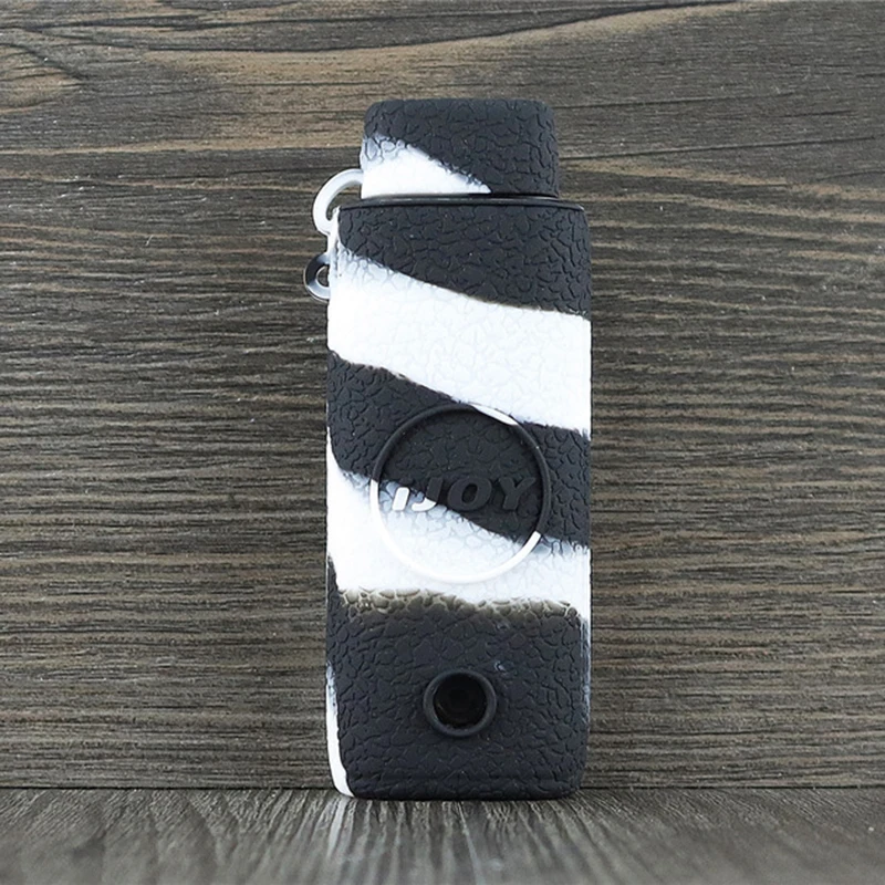Чехол с текстурой для iJoy NEPTUNE 12W Pod mod, защитный силиконовый резиновый чехол, защитный чехол с гелевой оболочкой - Цвет: black white