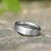 Tigrade 4/6/8mm Unisex Ring Silver Color Brushed Tungsten Carbide Rings For Women Couple Wedding Band Men Anels Dropshipping 3