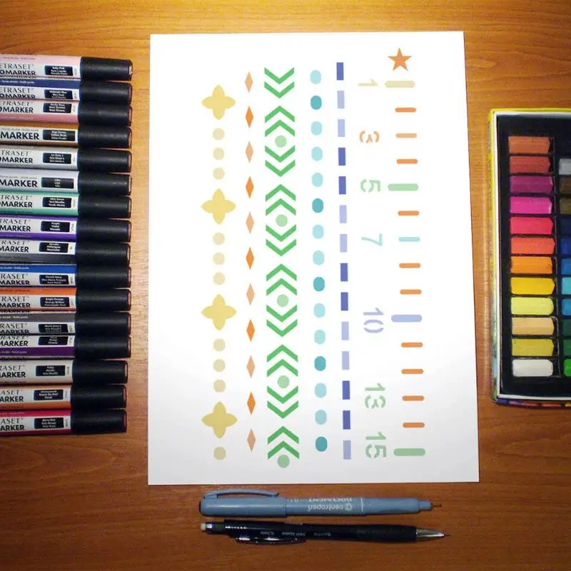 

24pcs/set Hollow Drawing Template Stencil Painting Embossing Scrapbooking DIY