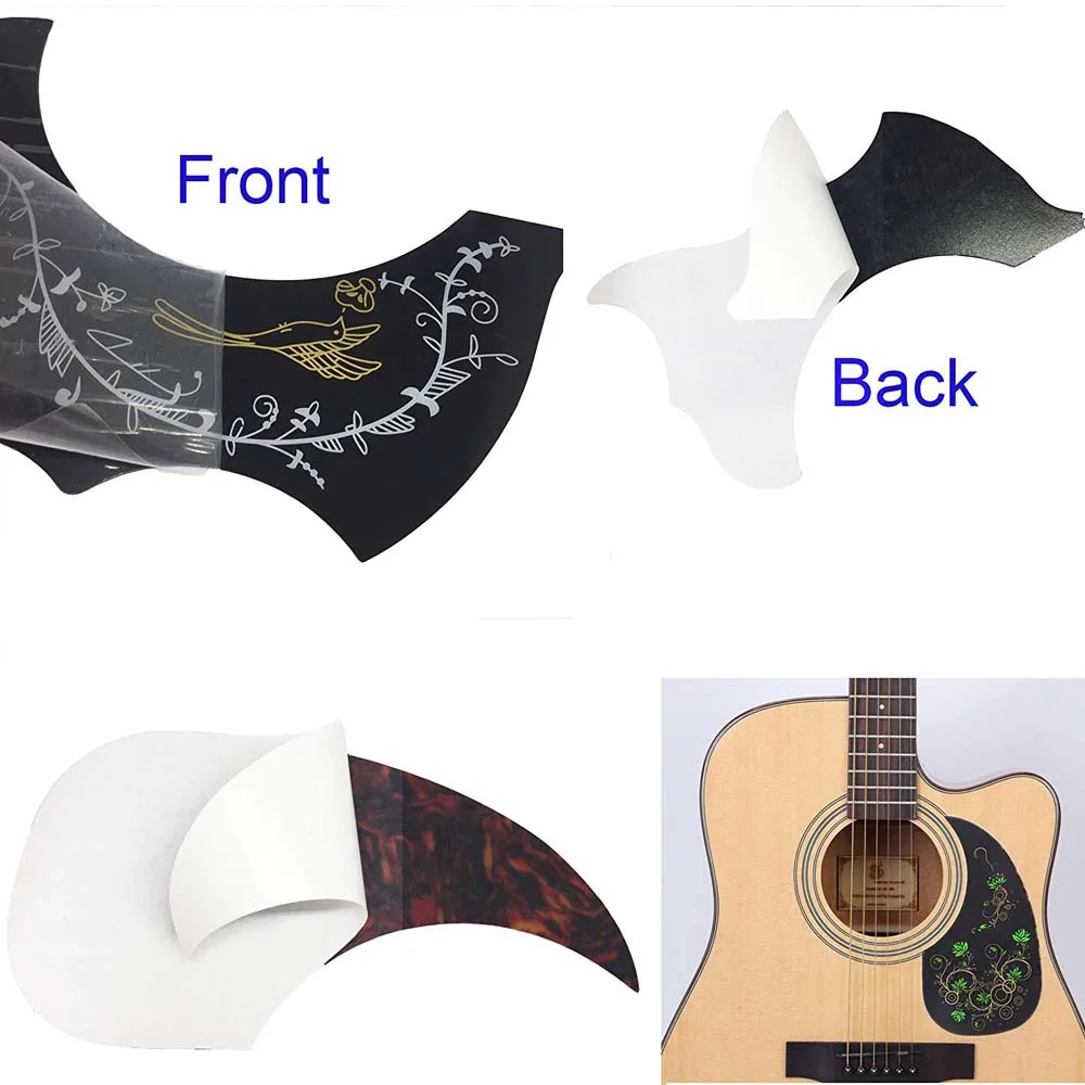 Rosenice Self-Adhesive Scratch Plate Pickguard Scratch Protection for Folk Guitar