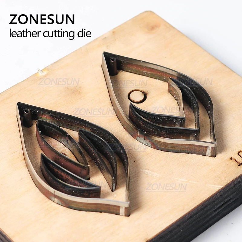 ZONESUN T10 DIY Custom Cutter кожаные серьги для резки высечки кожи, серьги для стального правила, штамповочный станок, пресс-инструменты