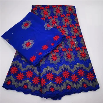 

2020 comfortable cotton lace fabric 5+2yards african swiss voile lace fabric fashion style for dress F9MA176