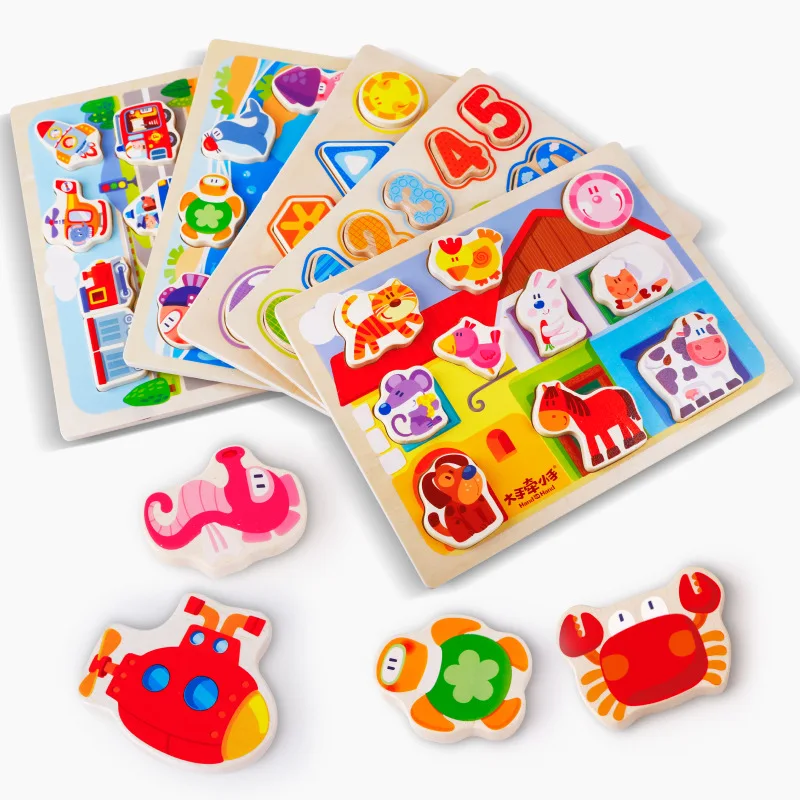 

Kids Educational Choicest 3d Puzzles Cartoon Alphanumeric Jigsaw Board Game Early Learning Aids Montessori Children Wooden Toys