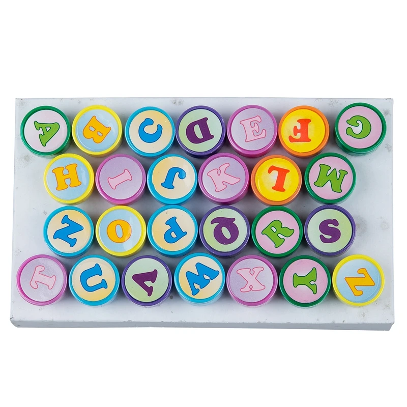 26Pcs Multicolor Plastic Letter Stamp Toy for Kid BF 