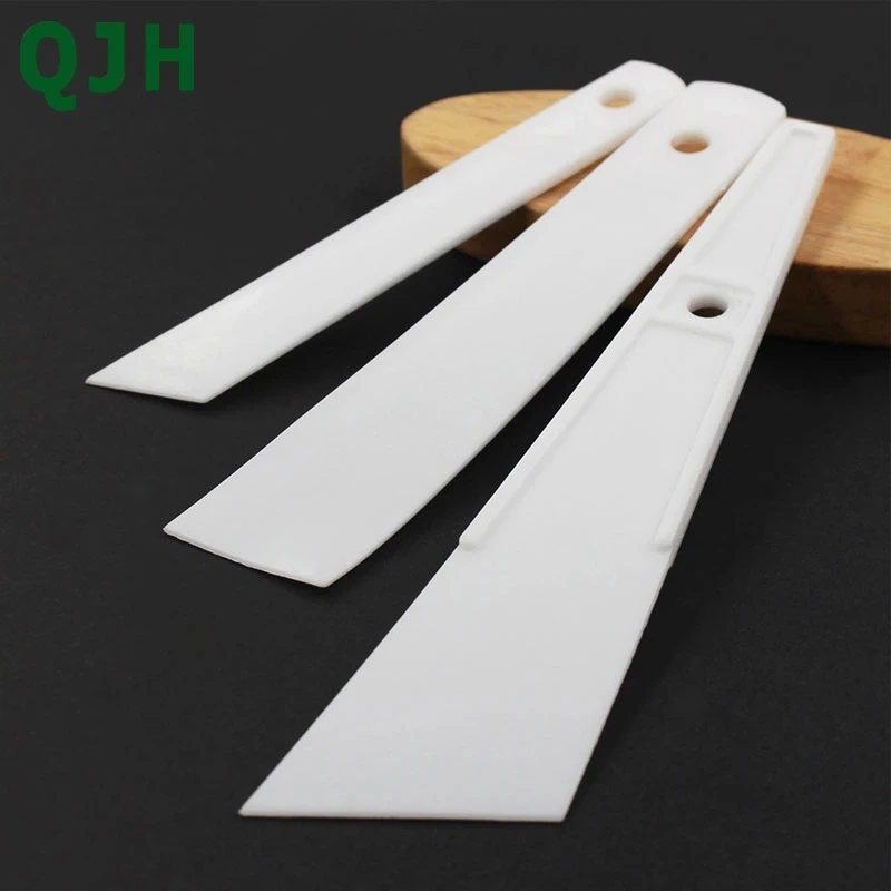 White Plastic Cow Leather Scraper DIY Handmade Sewing Leather Crafts Tool Apply Glue Sheet Gumming Glue Gluing Carving Stitching